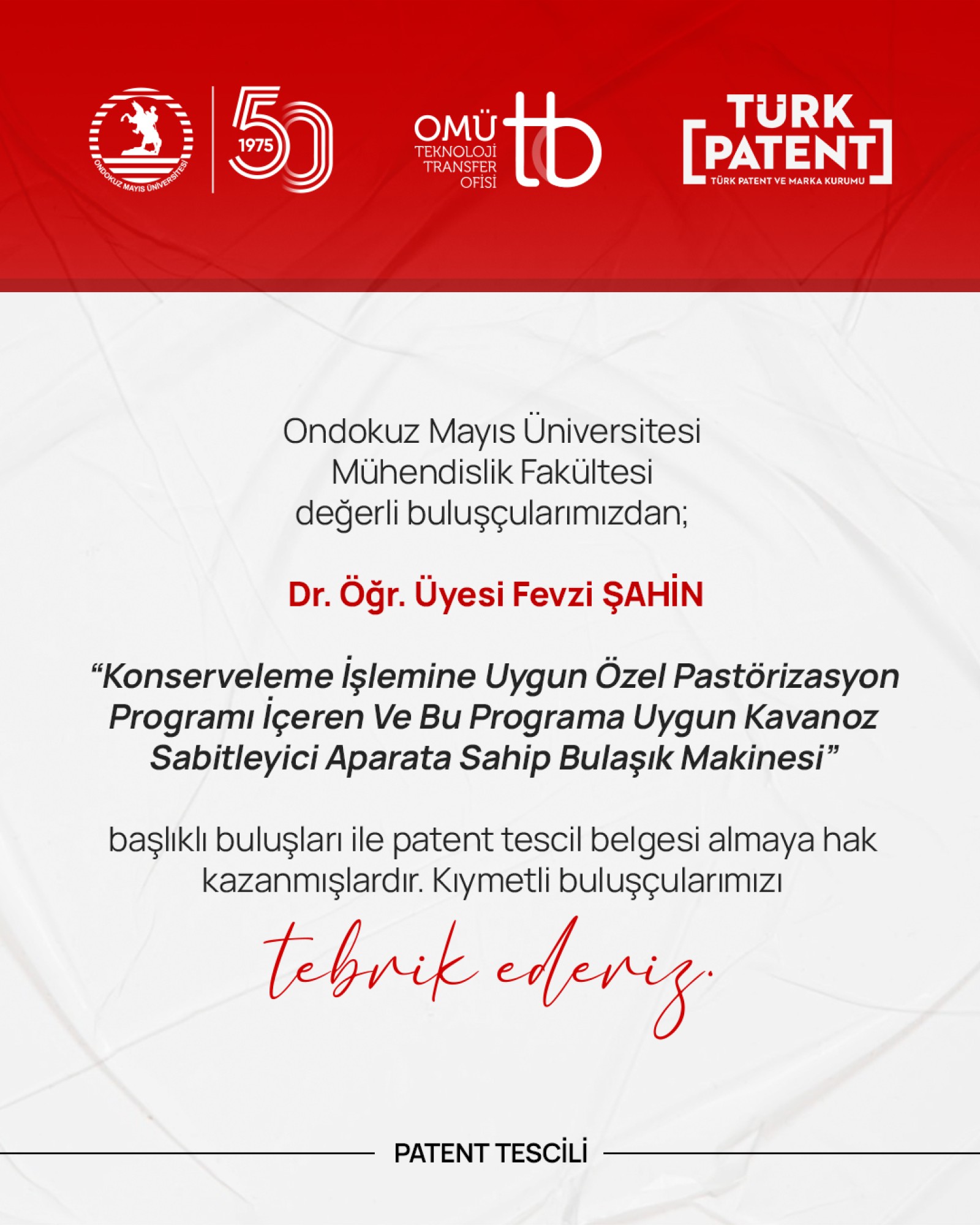 Patent Tescili !